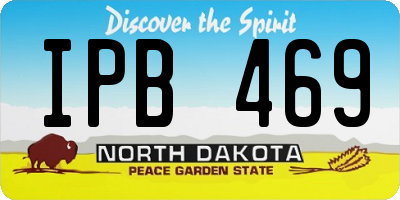 ND license plate IPB469