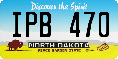 ND license plate IPB470