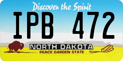 ND license plate IPB472