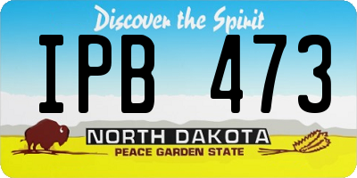 ND license plate IPB473