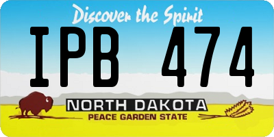 ND license plate IPB474