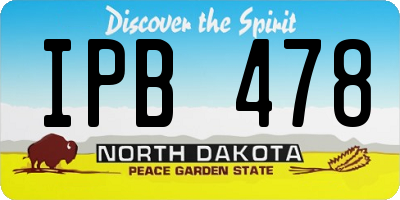 ND license plate IPB478