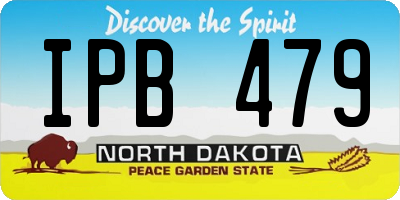 ND license plate IPB479