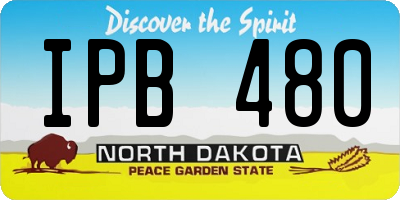 ND license plate IPB480