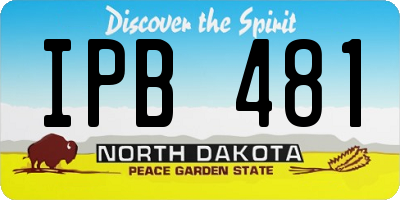 ND license plate IPB481