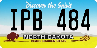 ND license plate IPB484