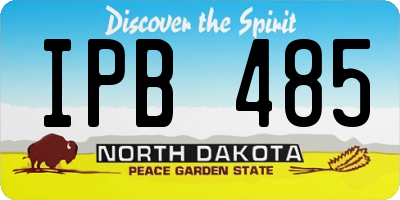 ND license plate IPB485