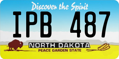 ND license plate IPB487