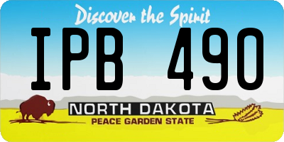 ND license plate IPB490