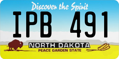ND license plate IPB491
