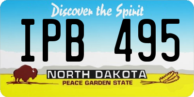ND license plate IPB495