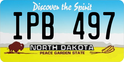 ND license plate IPB497