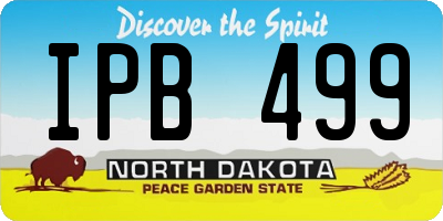 ND license plate IPB499