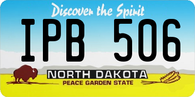 ND license plate IPB506