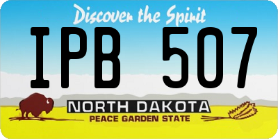 ND license plate IPB507