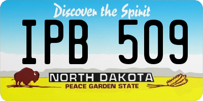 ND license plate IPB509