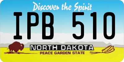 ND license plate IPB510