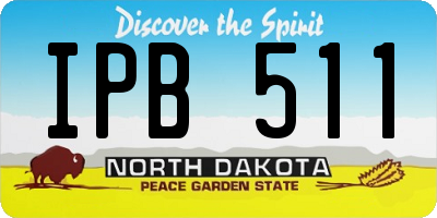 ND license plate IPB511