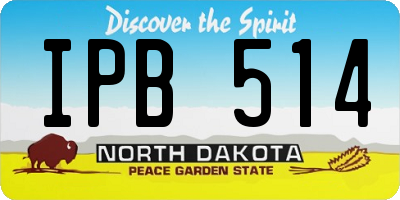ND license plate IPB514