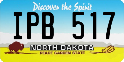 ND license plate IPB517