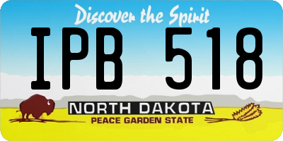 ND license plate IPB518