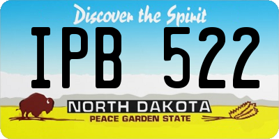ND license plate IPB522