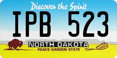 ND license plate IPB523