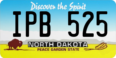 ND license plate IPB525