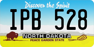 ND license plate IPB528