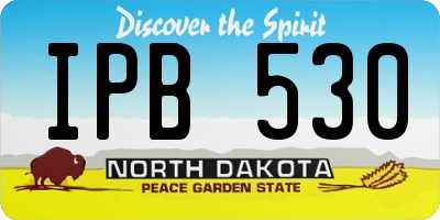 ND license plate IPB530