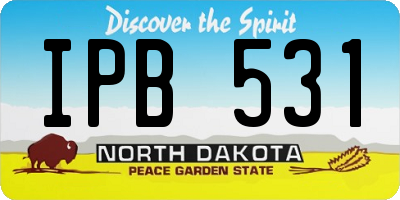 ND license plate IPB531