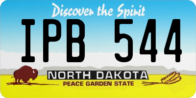 ND license plate IPB544