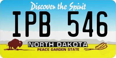 ND license plate IPB546