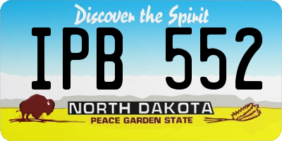 ND license plate IPB552