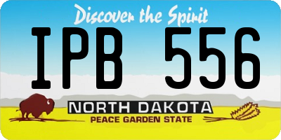 ND license plate IPB556