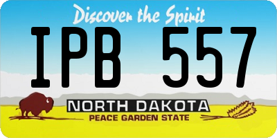 ND license plate IPB557