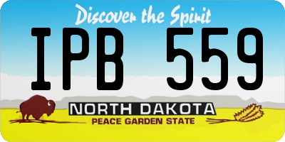 ND license plate IPB559
