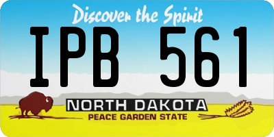 ND license plate IPB561