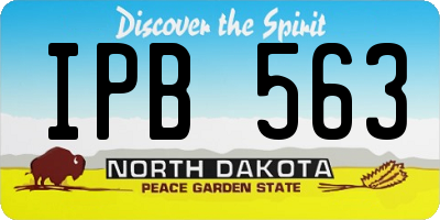 ND license plate IPB563