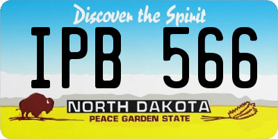 ND license plate IPB566