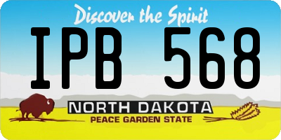 ND license plate IPB568