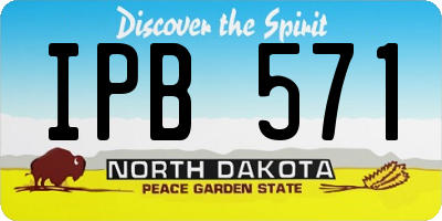 ND license plate IPB571