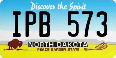 ND license plate IPB573