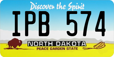 ND license plate IPB574