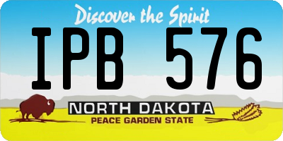 ND license plate IPB576