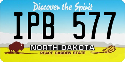 ND license plate IPB577
