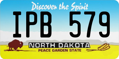 ND license plate IPB579