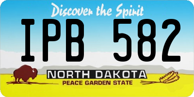 ND license plate IPB582