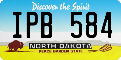 ND license plate IPB584