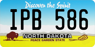 ND license plate IPB586